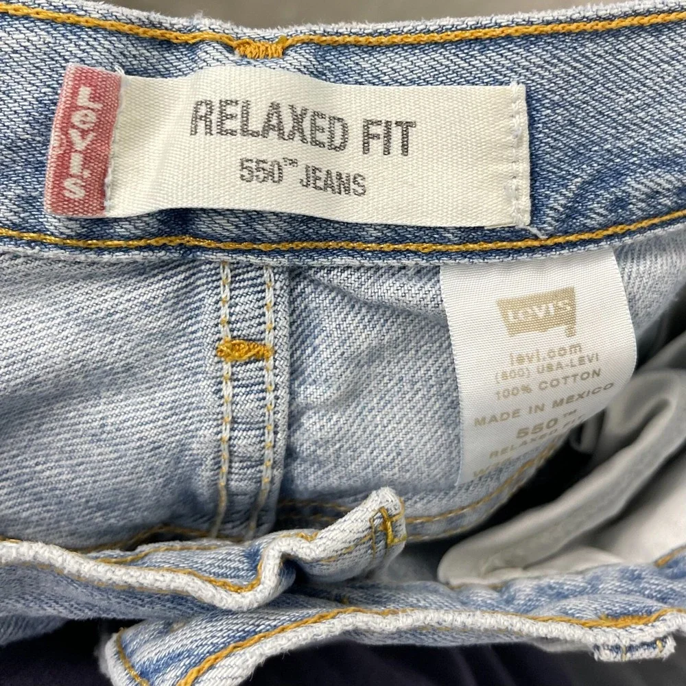 Levis Jeans Mens 34x33 Blue Pants 550 Baggy Relaxed Loose Y2K Denim Tag 36x34 C9